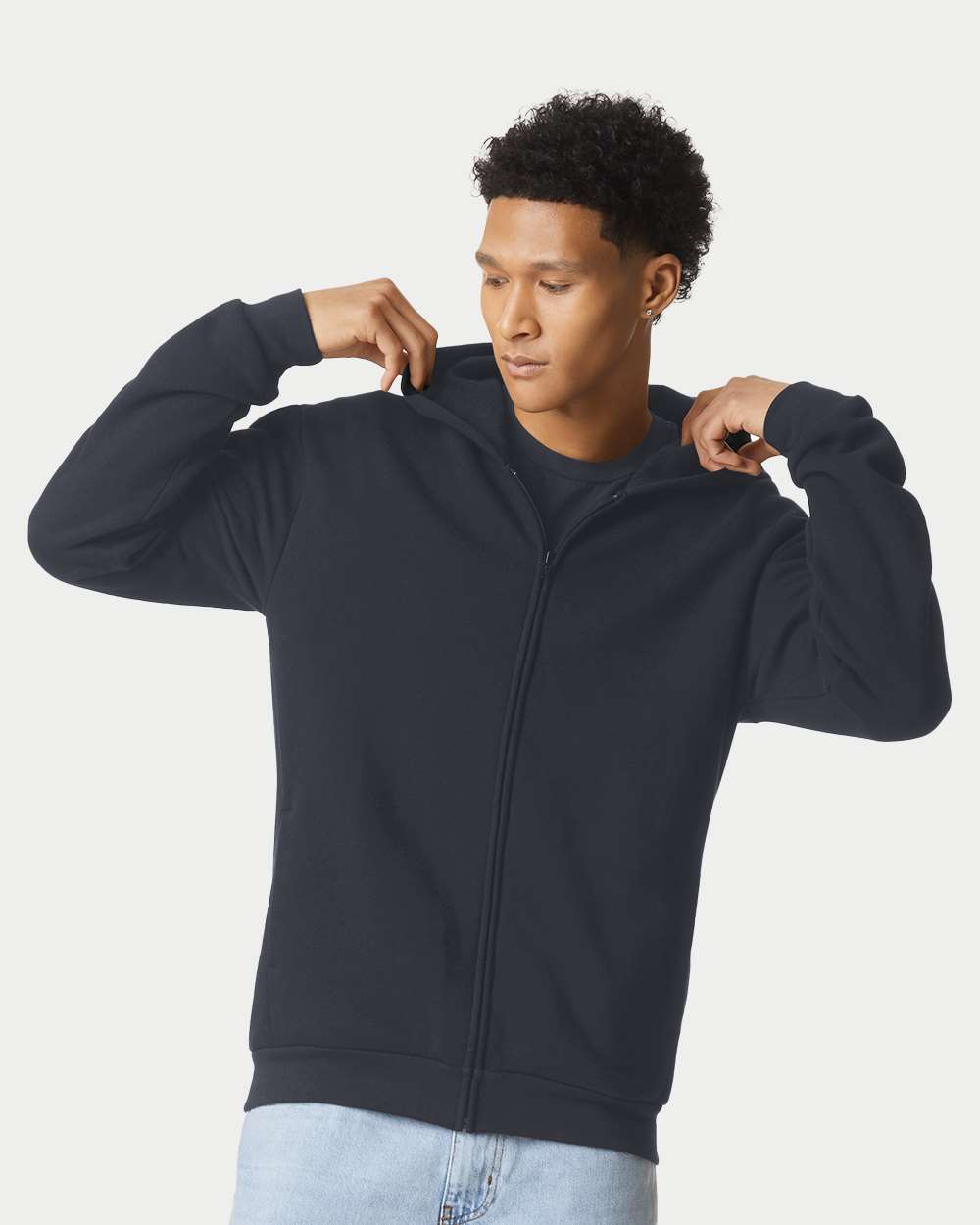 American Apparel RF497 Unisex ReFlex Fleece Full-Zip Hoodie Sweatshirt | Custom Print