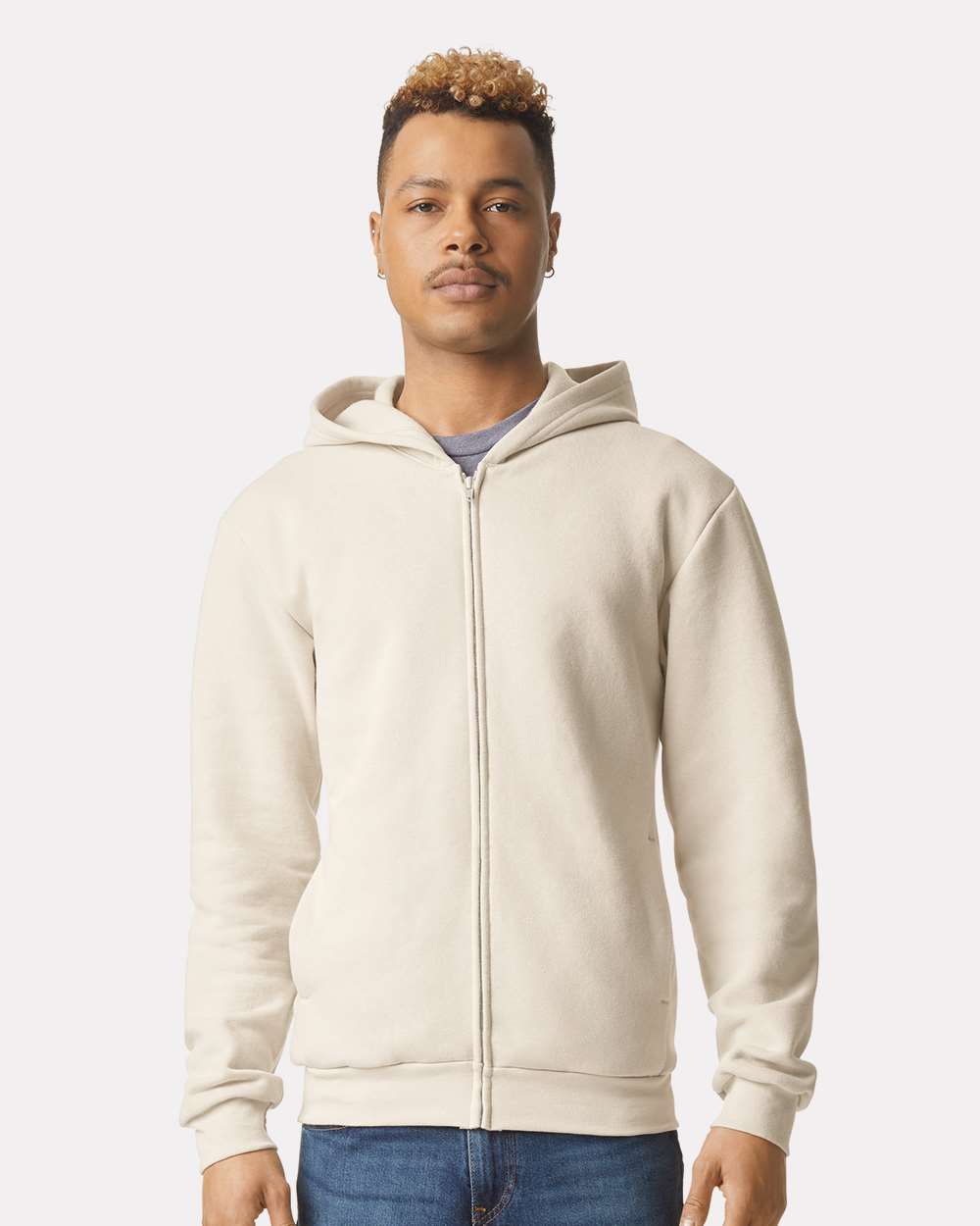 American Apparel RF497 Unisex ReFlex Fleece Full-Zip Hoodie Sweatshirt | Custom Print