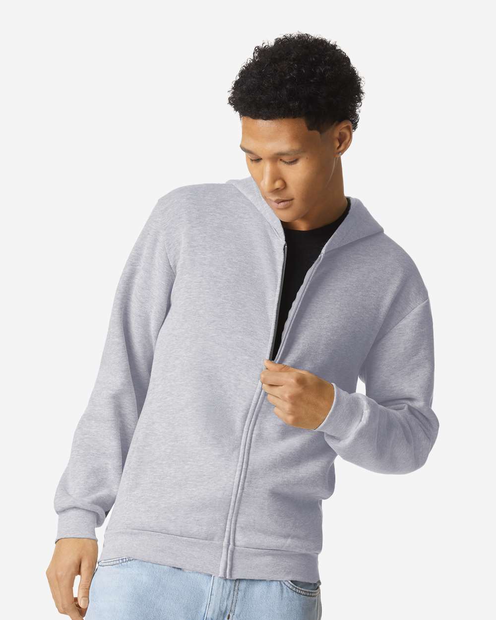 American Apparel RF497 Unisex ReFlex Fleece Full-Zip Hoodie Sweatshirt | Custom Print
