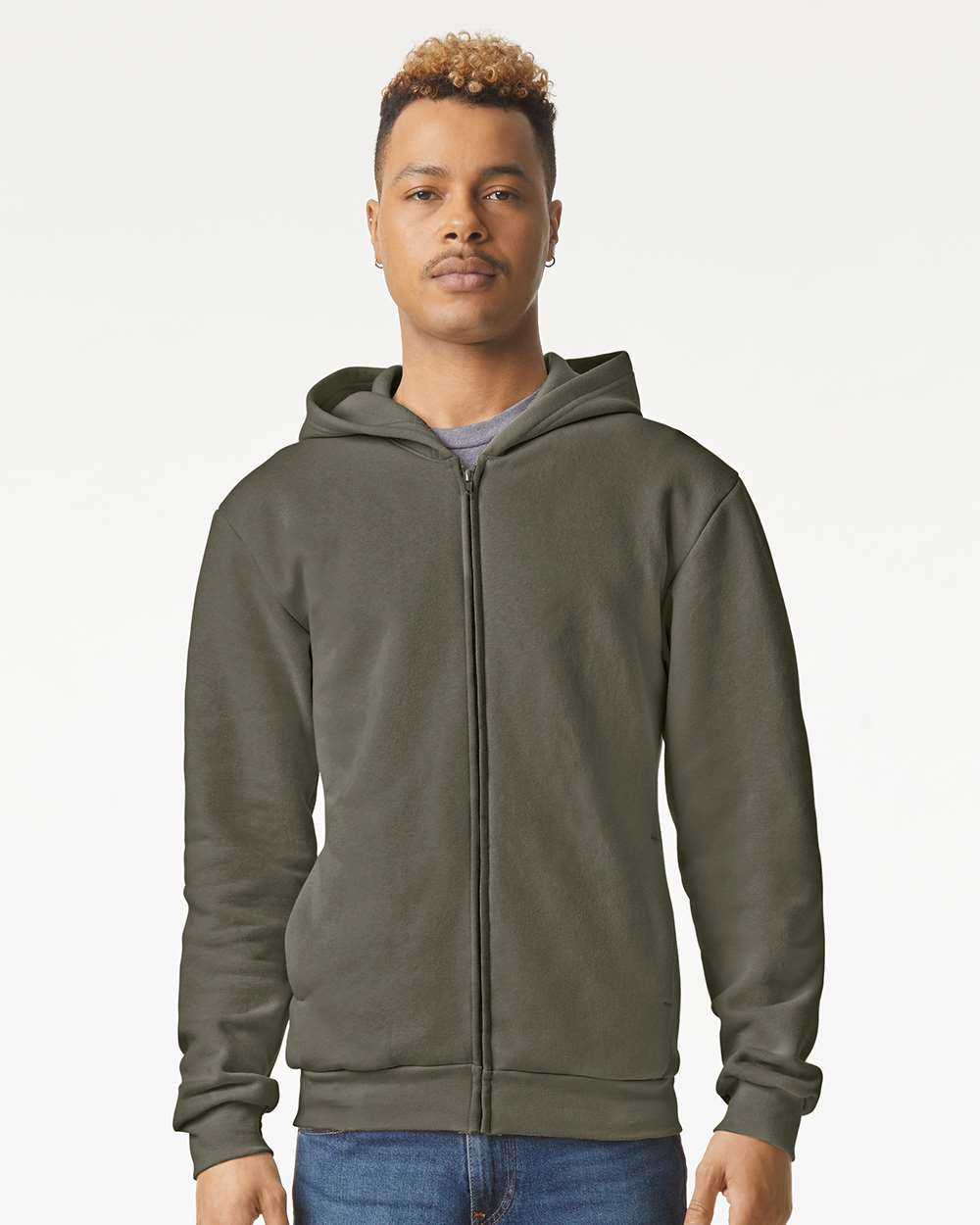 American Apparel RF497 Unisex ReFlex Fleece Full-Zip Hoodie Sweatshirt | Custom Print