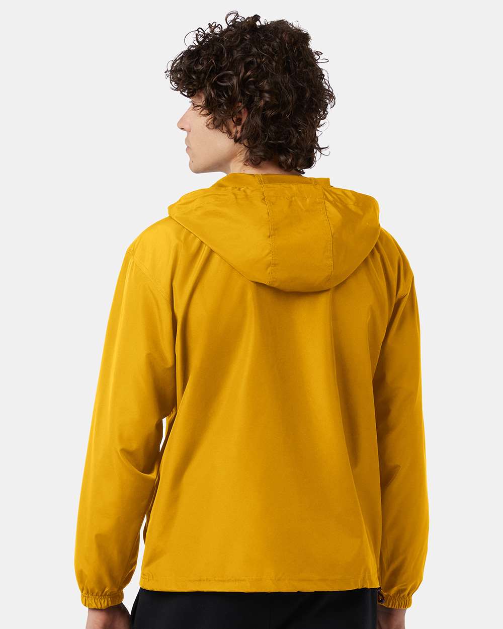 Champion CO200 Unisex Packable Anorak Jacket with custom embroidery logo — back view — Only Custom Apparel Canada