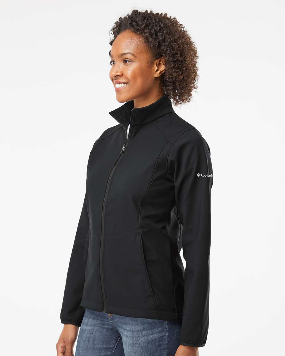 Columbia 212493 Women's Kruser Ridge Soft Shell Jacket with custom embroidery logo — side view — Only Custom Apparel Canada