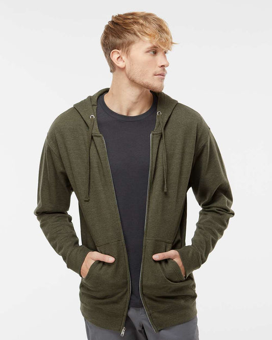 Independent Trading SS4500Z Unisex Midweight Full-Zip Hooded Sweatshirt | Custom Print