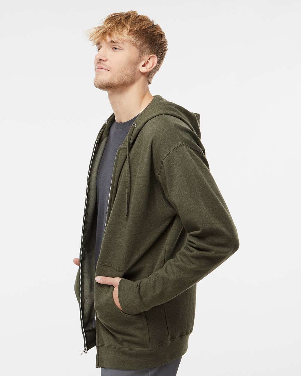 Independent Trading SS4500Z Unisex Midweight Full-Zip Hooded Sweatshirt | Custom Print