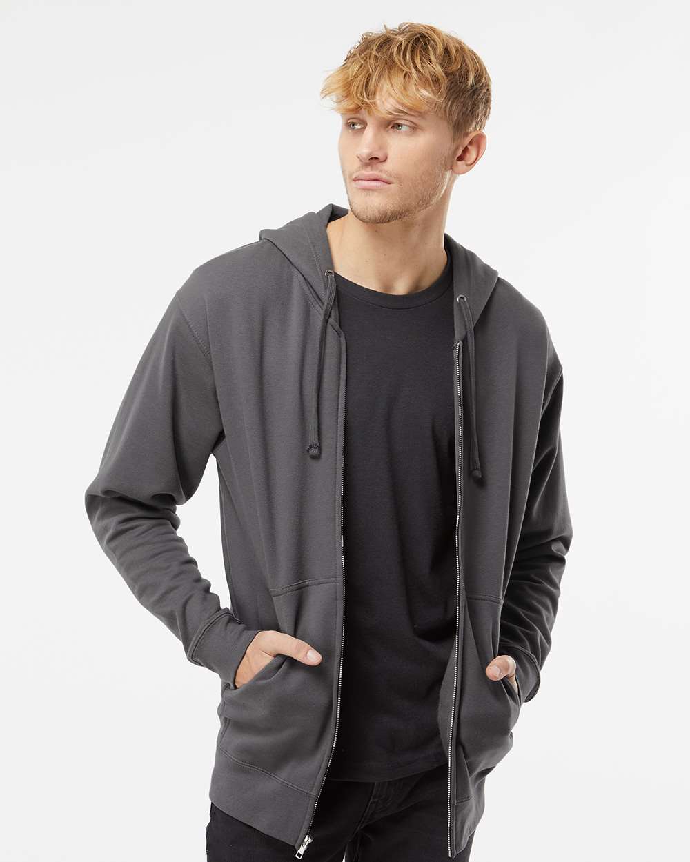 Independent Trading SS4500Z Unisex Midweight Full-Zip Hooded Sweatshirt | Custom Print