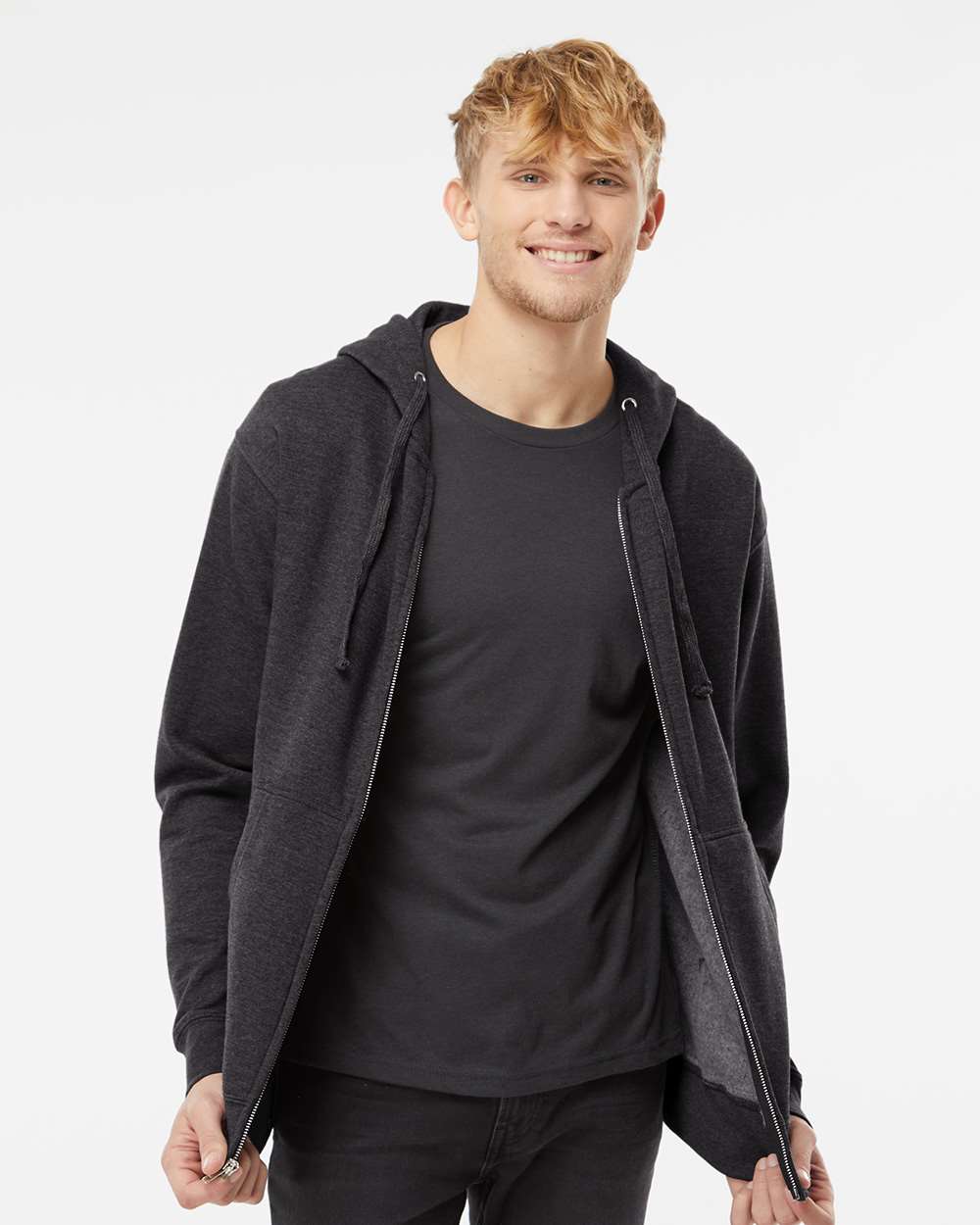 Independent Trading SS4500Z Unisex Midweight Full-Zip Hooded Sweatshirt | Custom Print
