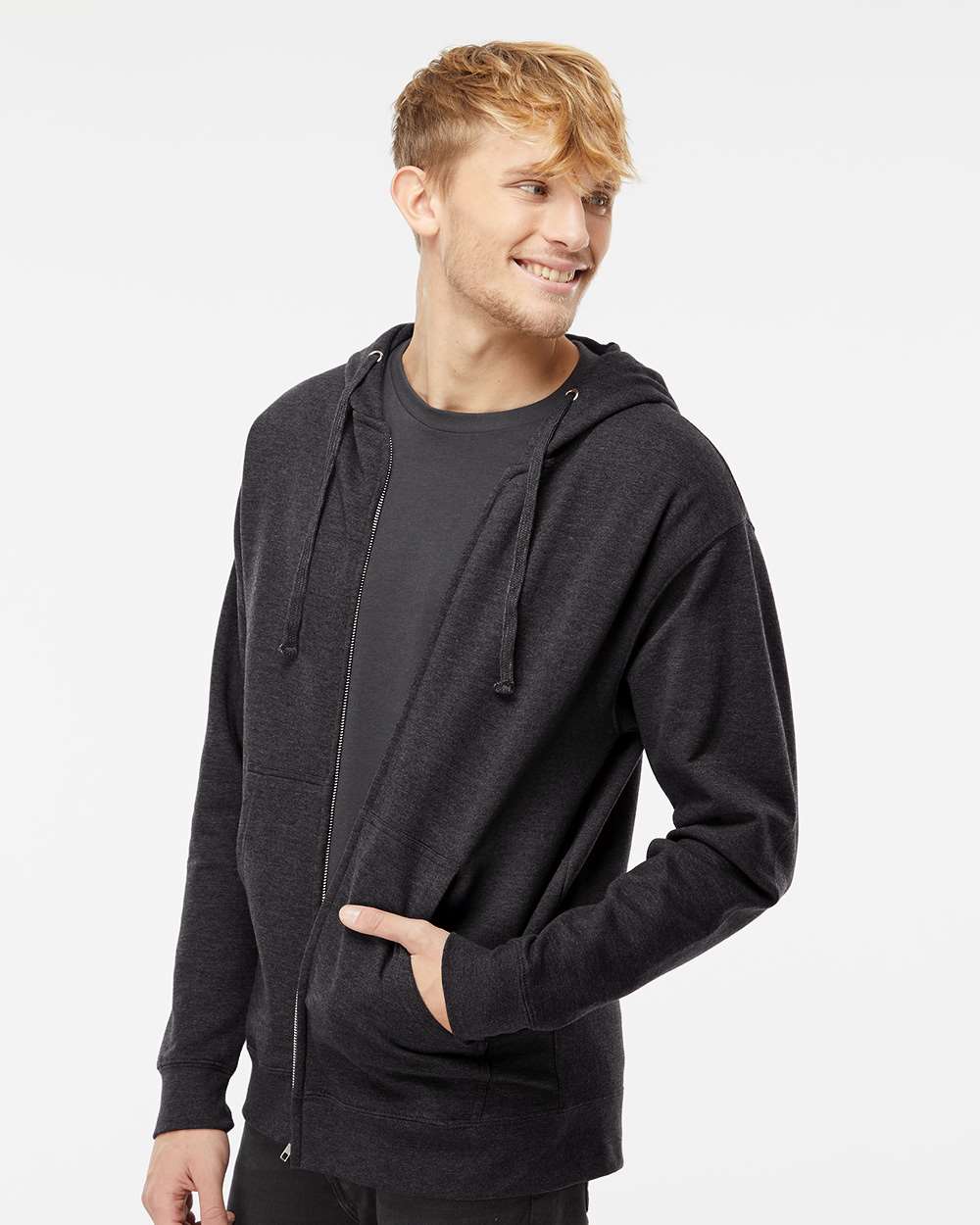 Independent Trading SS4500Z Unisex Midweight Full-Zip Hooded Sweatshirt | Custom Print