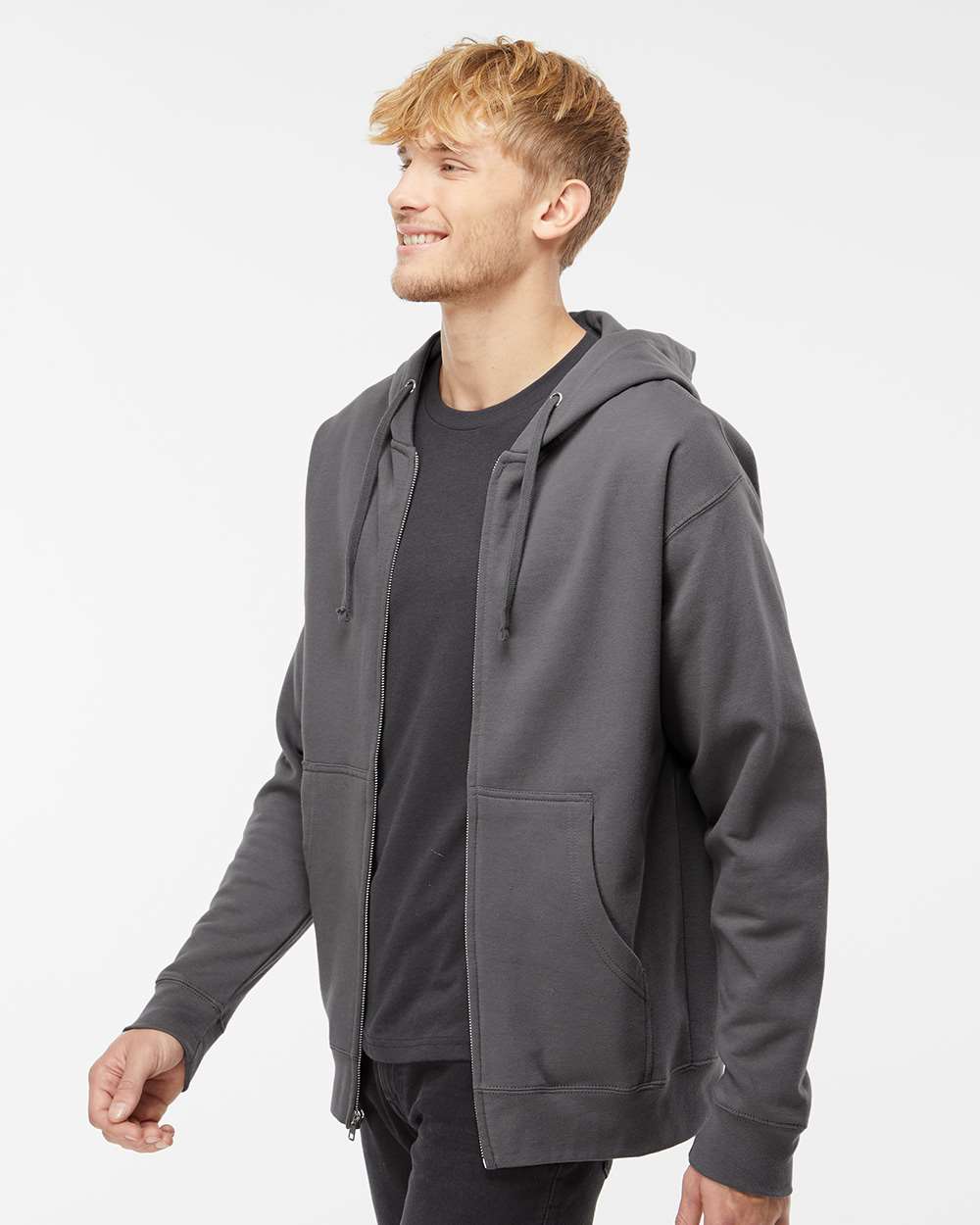 Independent Trading SS4500Z Unisex Midweight Full-Zip Hooded Sweatshirt | Custom Print