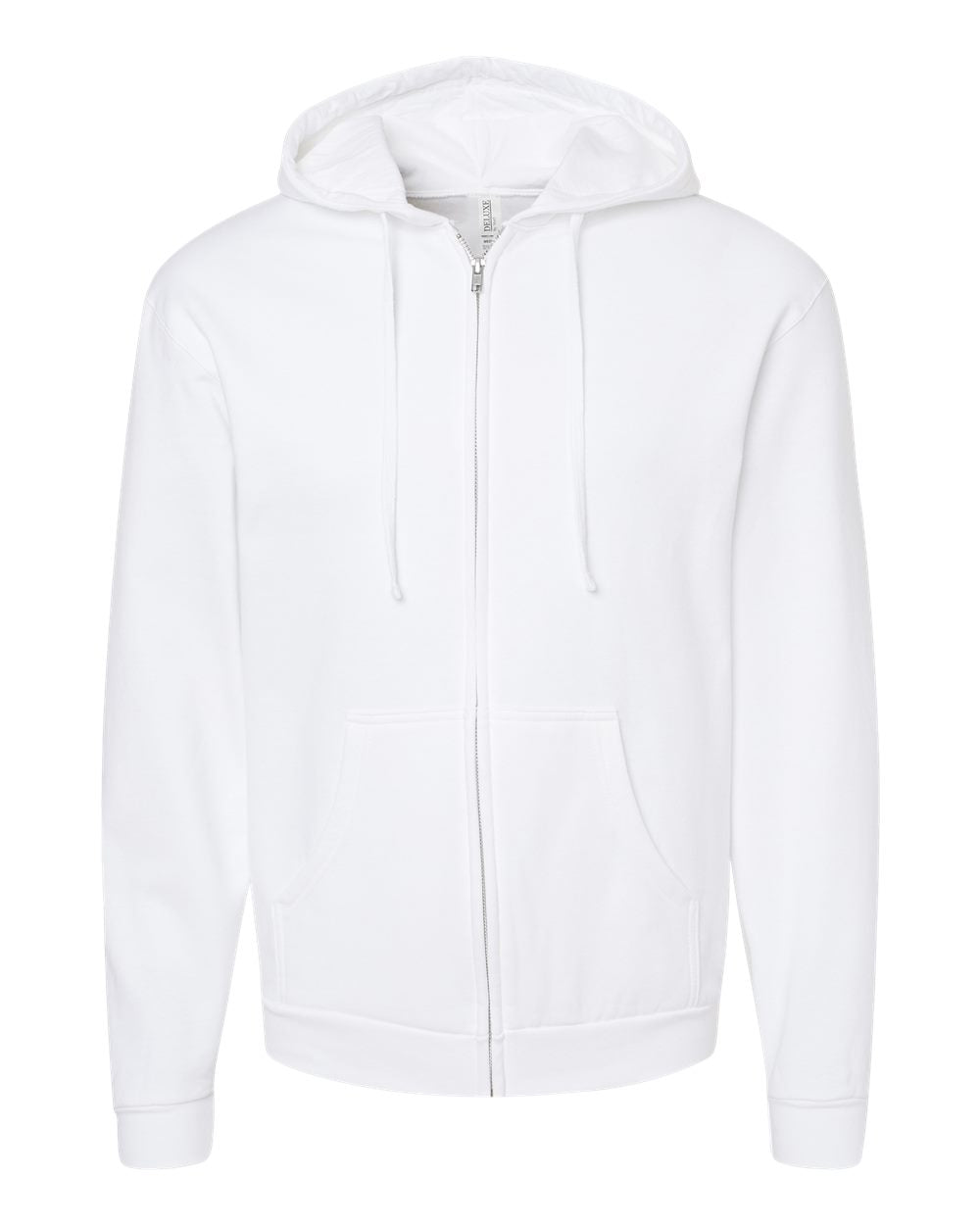 M&O 3331 Unisex Zip Fleece Hoodie with custom embroidery and print logo — back view — Only Custom Apparel Canada