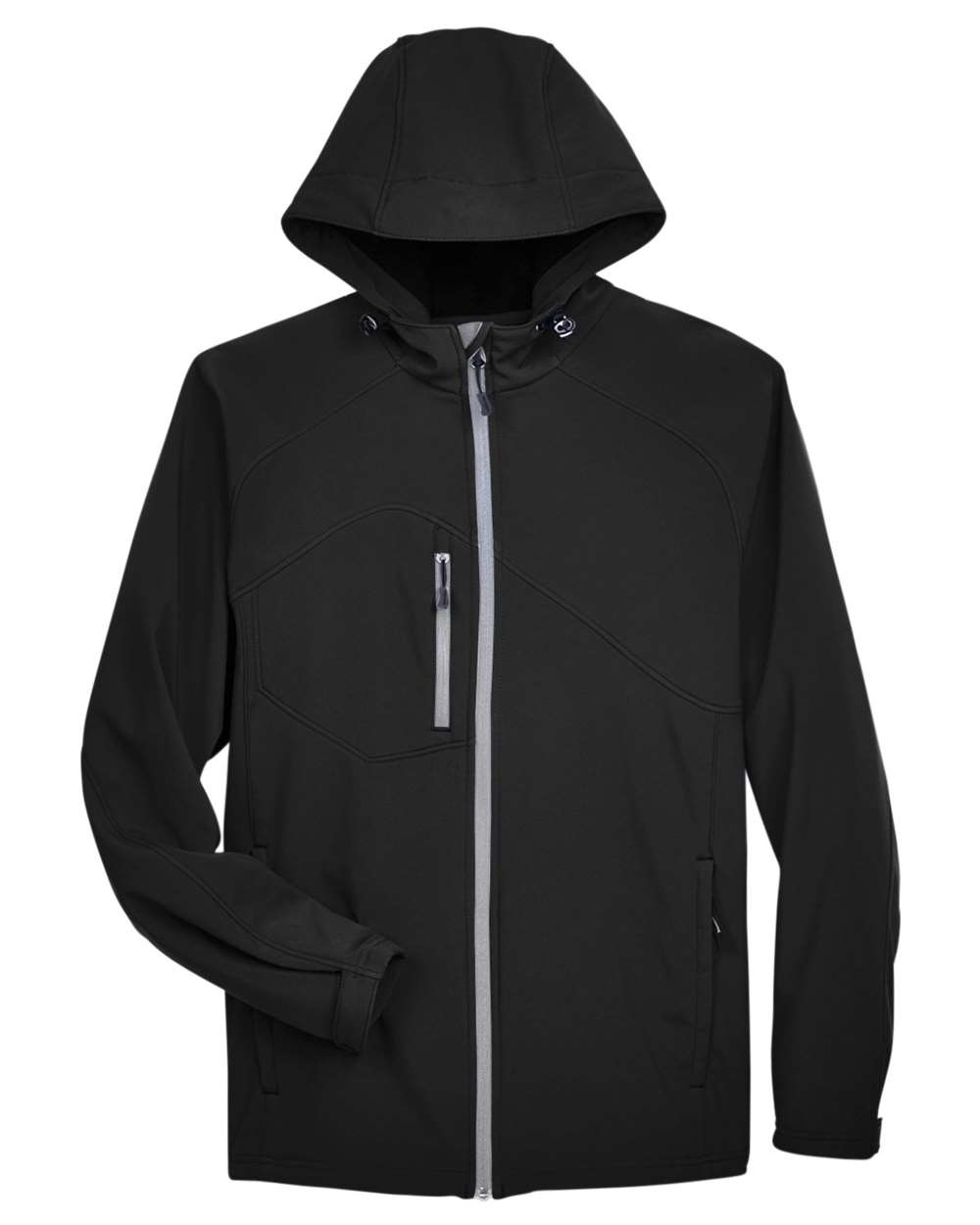 North End 88166 Men's Prospect Two-Layer Fleece Bonded Soft Shell Hooded Jacket | Custom Embroidery