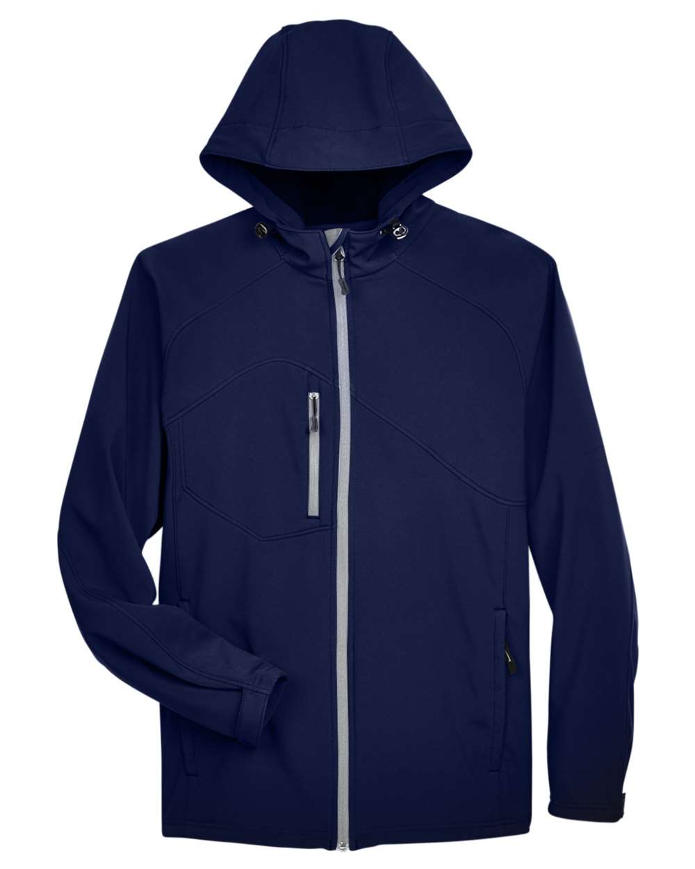 North End 88166 Men's Prospect Two-Layer Fleece Bonded Soft Shell Hooded Jacket | Custom Embroidery