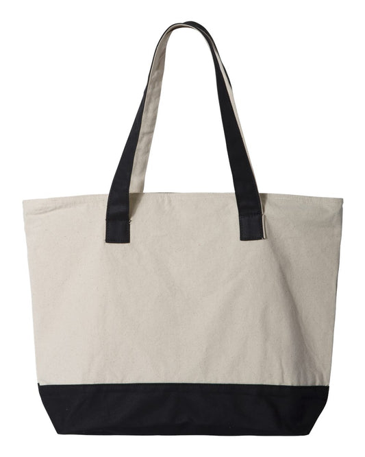 Q-Tees Q1300 19L Zippered Tote | Custom Print & Embroidery