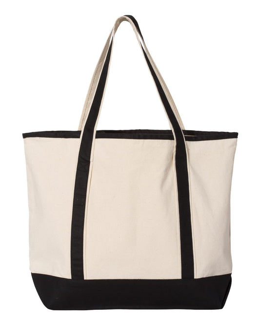 Q-Tees Q1500 34.6L Large Canvas Deluxe Tote | Custom Print & Embroidery